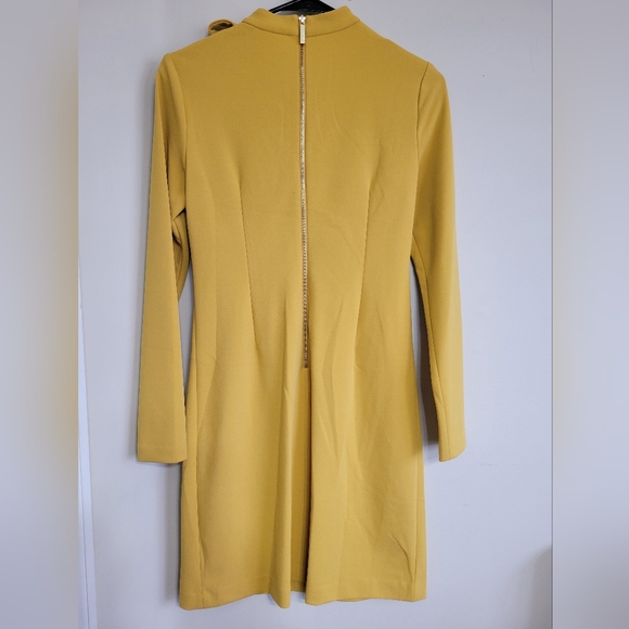 Calvin Klein Mustard Long Sleeve Dress - Picture 2 of 7